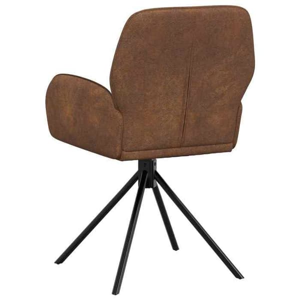 Maison Exclusive - Snurrande matstolar 6 st Syntetisk mocka Brun