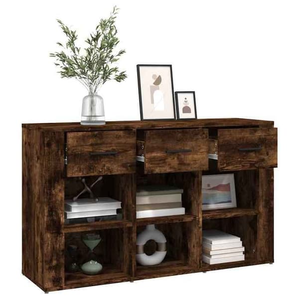 Maison Exclusive - Buffé Ek rökt 100x30x59,5 cm Ingenjörsträ
