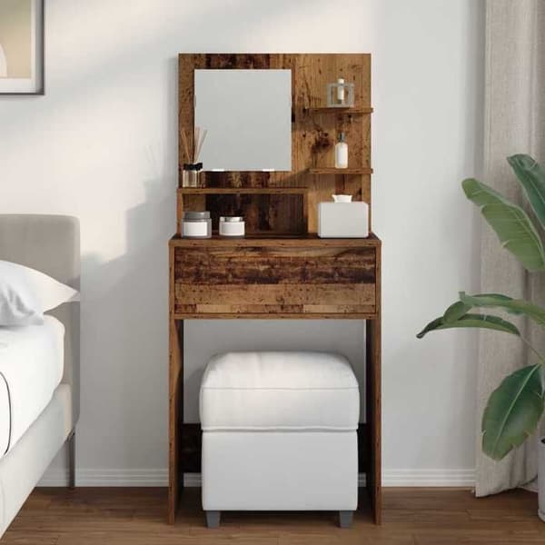 Maison Exclusive - Sminkbord för sovrum i gammalt trä