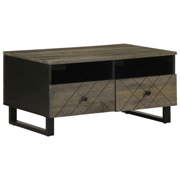 Maison Exclusive - Sort sofabord 80x54x40 cm i massivt mangotræ