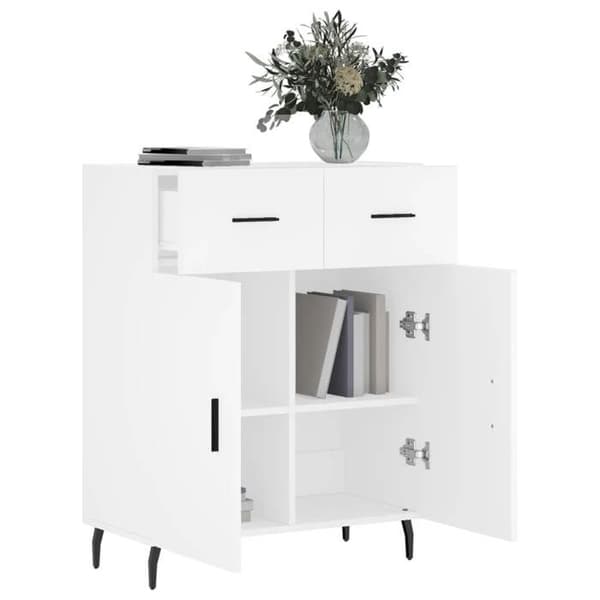 Maison Exclusive - Vit buffé 69,5x34x90 cm ingenjörsträ