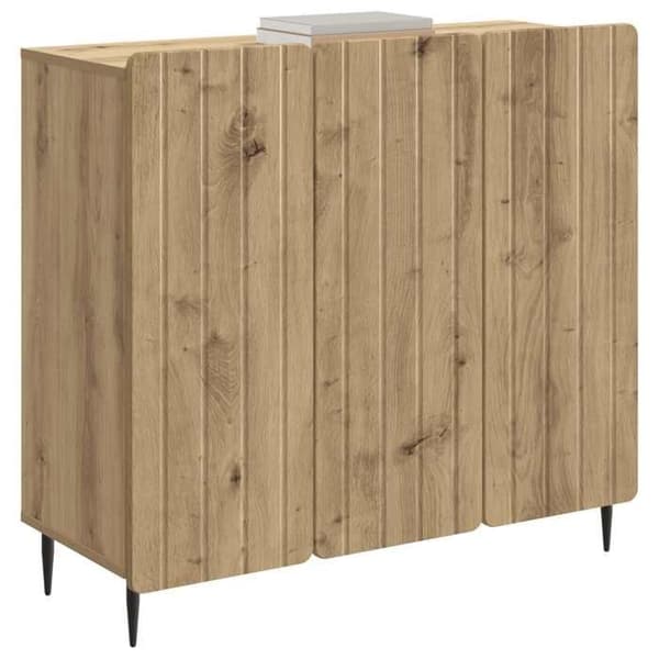 Maison Exclusive - Buffet i håndlavet egetræ 89 x 34,5 x 82 cm Ingeniørtræ