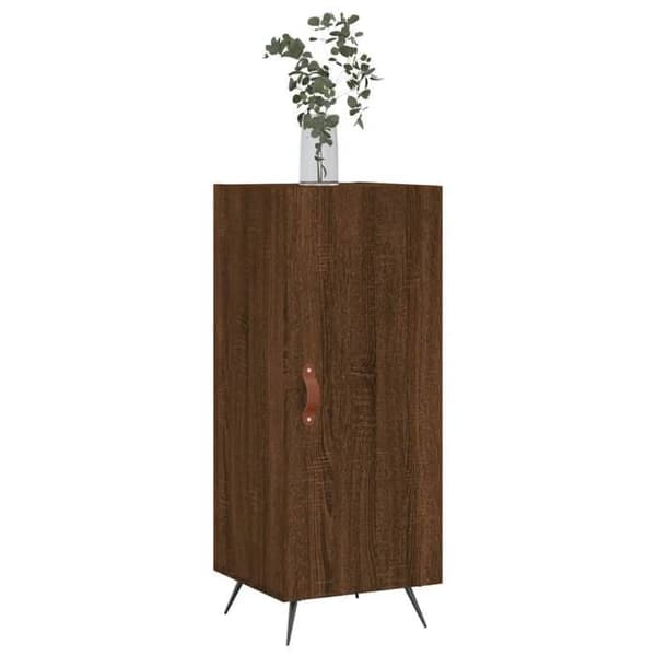 Maison Exclusive - Buffet i brunt egetræ 34,5x34x90 cm Ingeniørtræ