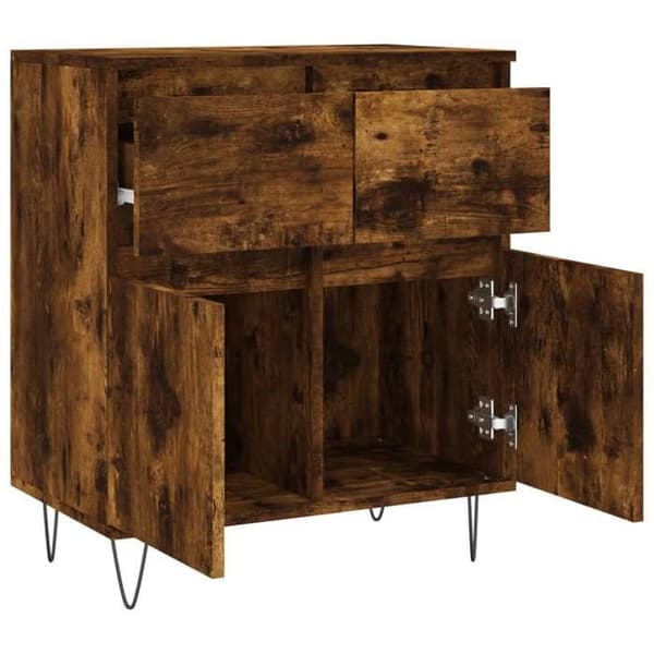 Maison Exclusive - Buffé Ek rökt 60x35x70 cm Ingenjörsträ
