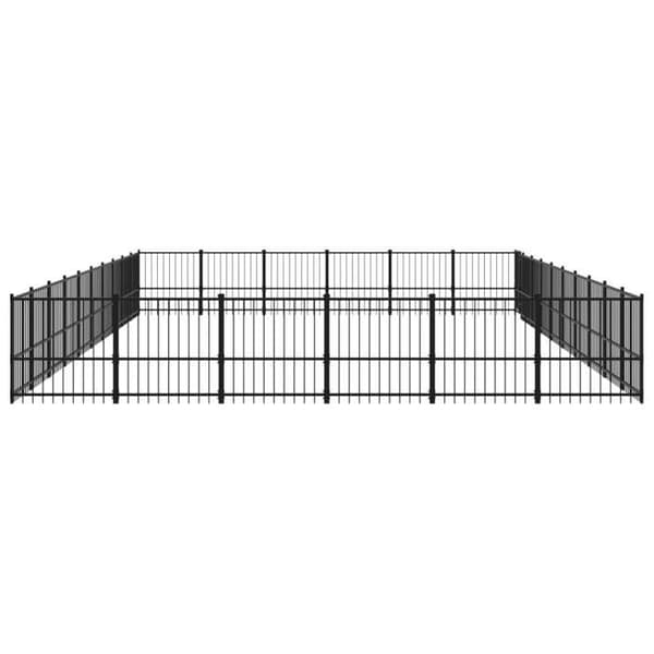 Maison Exclusive - Udendørs hundehus i stål 56,45 m²