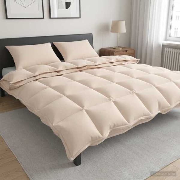 Maison Exclusive - Duvetset 2 pc 240 x 220 cm Kapok och Polyester Beige