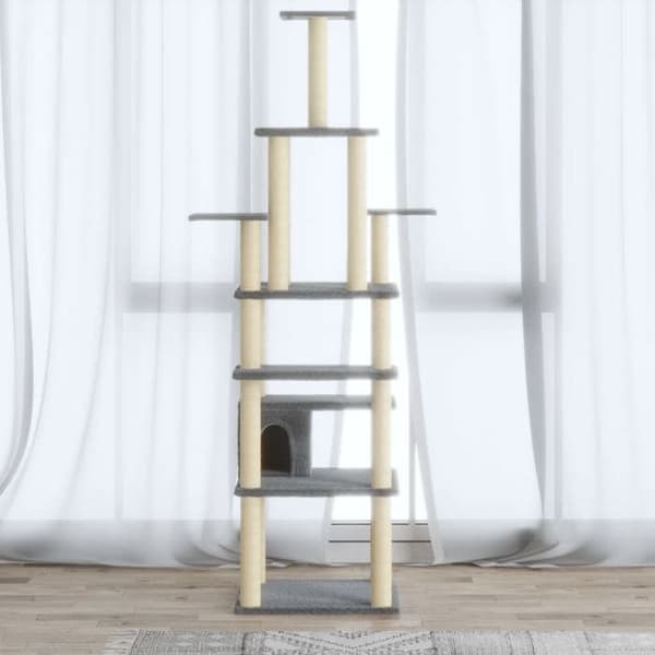 Maison Exclusive - Katte træ med sisal kløer Lys grå 183 cm ljusgrått