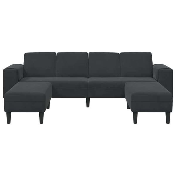 3-paikkainen sohva - MAISON EXCLUSIVE - 3 kpl - Musta - Polyesteripäällyste - Vanerirunko Svart