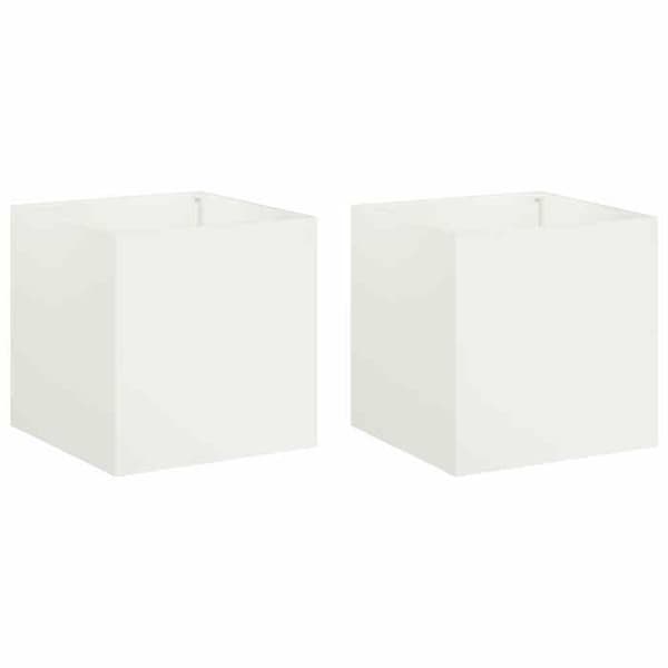 Maison Exclusive - Trädgårdskrukor 2 st Vit 20 x 20 x 20 cm