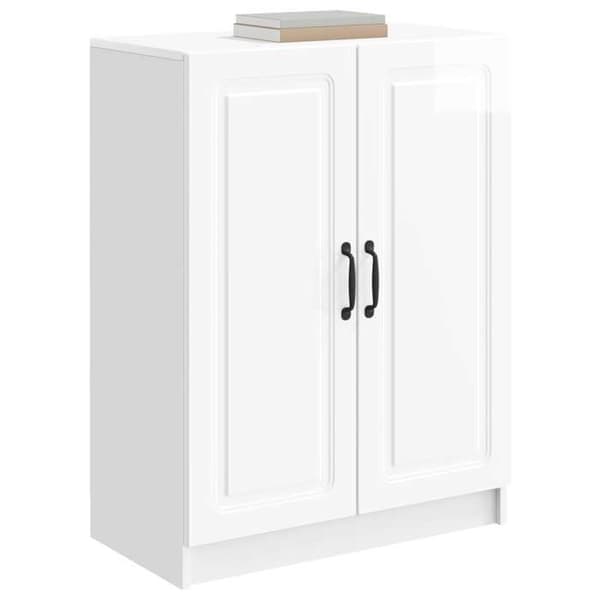Maison Exclusive - Buffé Vit glänsande 66 x 34,5 x 87 cm Ingenjörsträ Vit