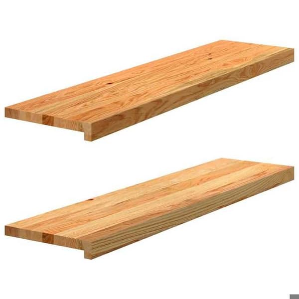 Maison Exclusive - Trappe 2 stk lys brun 100x25x2 cm massiv eg ljusbrun