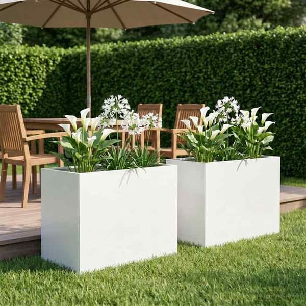 Maison Exclusive - Trädgårdskrukor 2 st Vit 60 x 40 x 50 cm