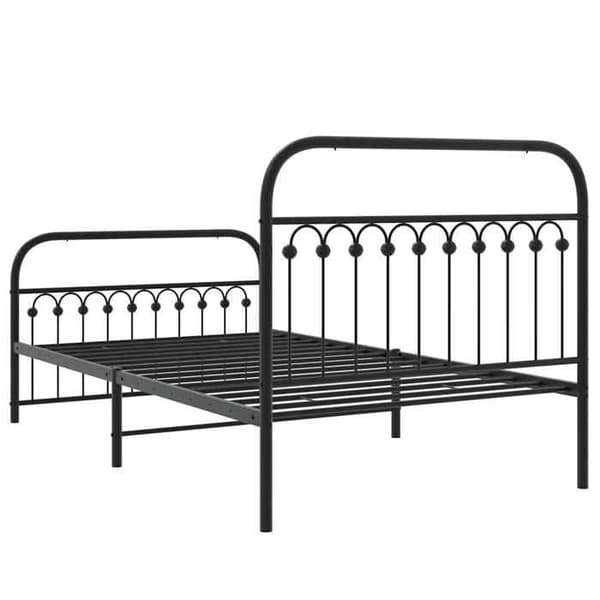 Sengestel - EKSKLUSIV HUS - 107 x 203 cm - Stål - Sort - Lamelseng Svart