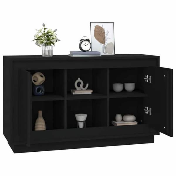 Maison Exclusive - Buffet Sort 102x35x60 cm ingeniørtræ