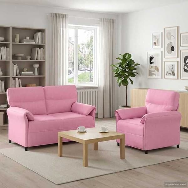 Maison Exclusive - Sæt af 2 sofaer i rosa stof