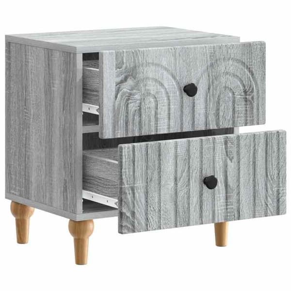 Maison Exclusive - Sängbord 2 st Sonoma grå 43 x 34,5 x 48 cm Sonoma grå