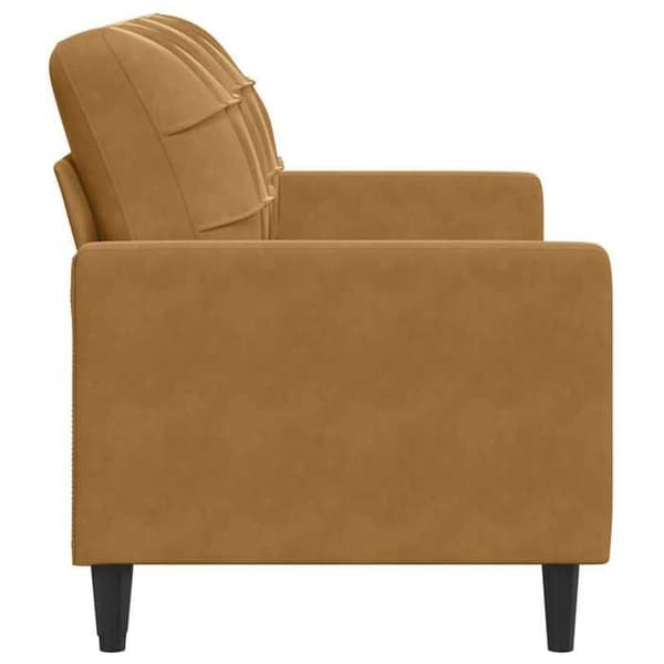 Maison Exclusive - Soffa 2-sits Brun 140 cm Sammet