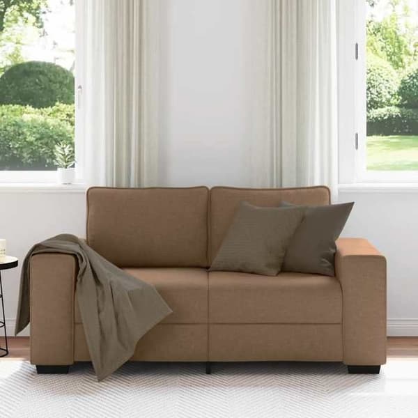 Maison Exclusive - Soffa 2 platser brun 160x77x82 cm i tyg