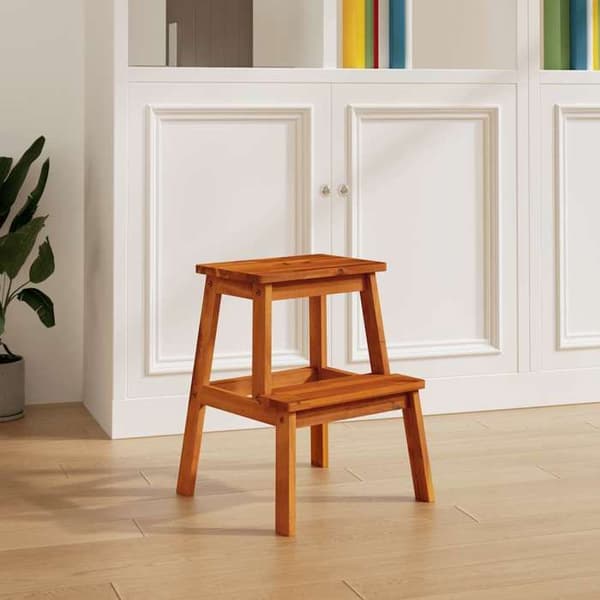 Maison Exclusive - Taburet-trappestige 2 trin 40x38x50 cm Solid akacietræ