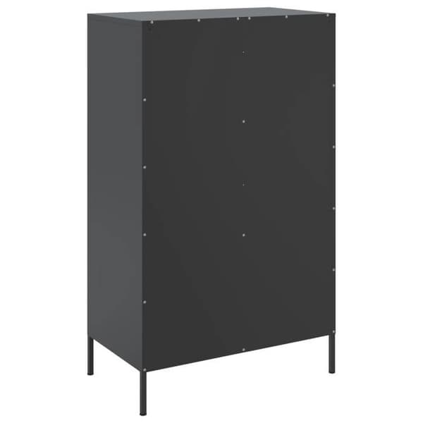 Maison Exclusive - Sort høj buffet 68x39x113 cm stål Svart