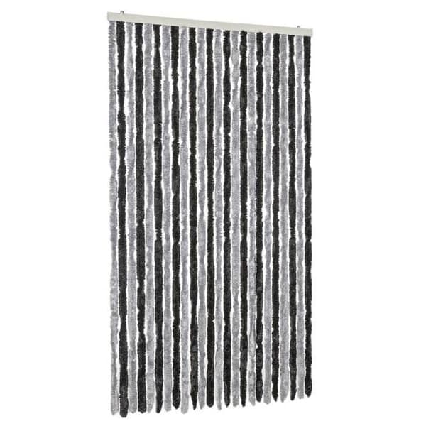 Maison Exclusive - Grå og sort myggenet 100x200 cm chenille