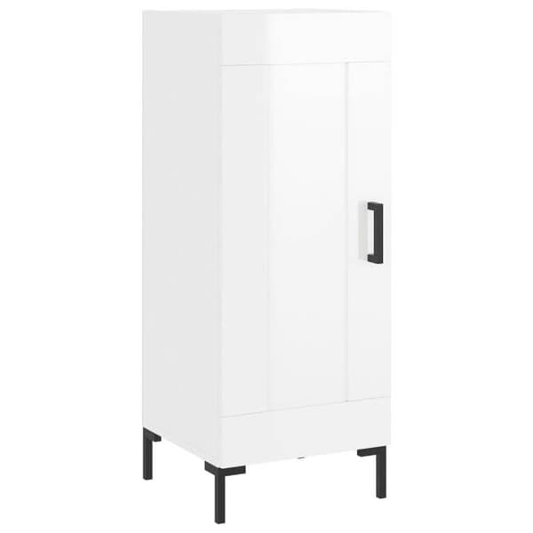 Maison Exclusive - Hvid glans buffet 34,5x34x90 cm Ingeniørtræ Vit