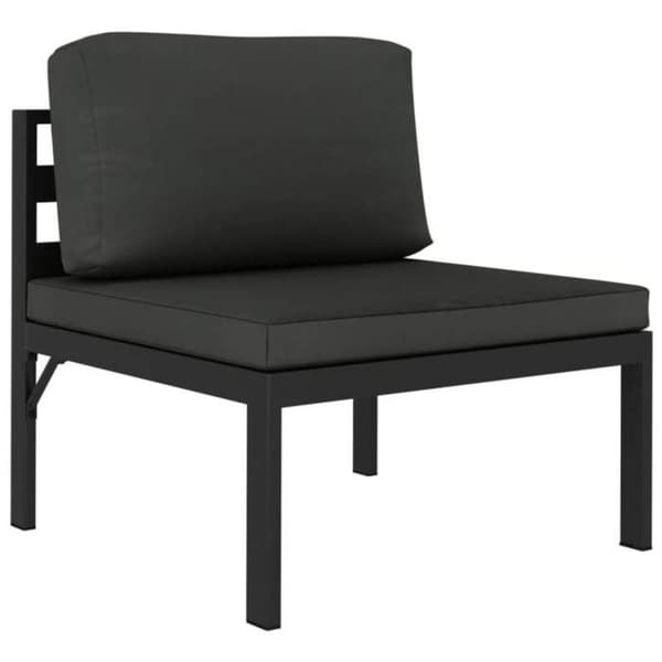 Havemøbel - Sofa 4 pladser - Aluminium - Modulært design - Antracit antracit