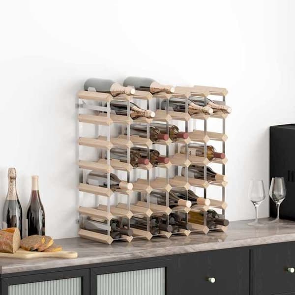 Maison Exclusive - Flaskställ 42 flaskor Solid Pinède
