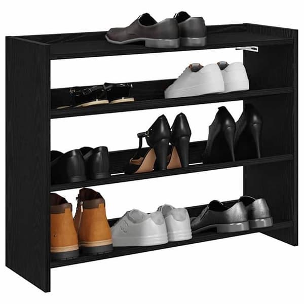 Maison Exclusive - Skohylde sort 80x25x62 cm ingeniørtræ