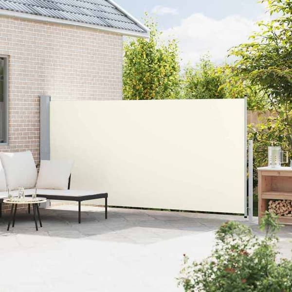 Maison Exclusive - Utdragbart sidotak för patio 180x514 cm Kräm
