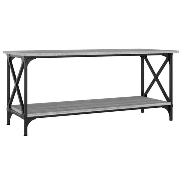 Maison Exclusive - Sonoma grå sofabord 100x45x45 cm Ingeniørtræ og jern