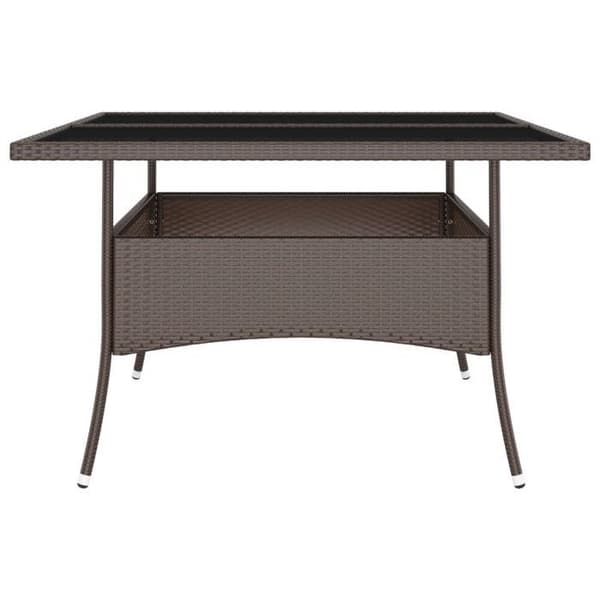 Maison Exclusive - Trädgårdsset 9 delar Flätad resin Brun