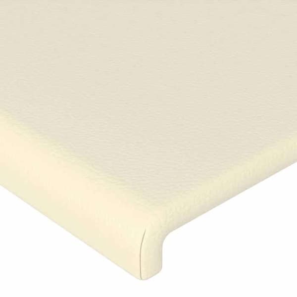 Maison Exclusive - LED Hovedgærde Creme 80x5x118/128 cm Simililæder