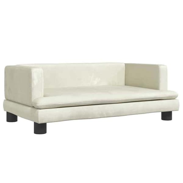 Maison Exclusive - Koiran sänky, kerma 80x45x30 cm sametti Grädde