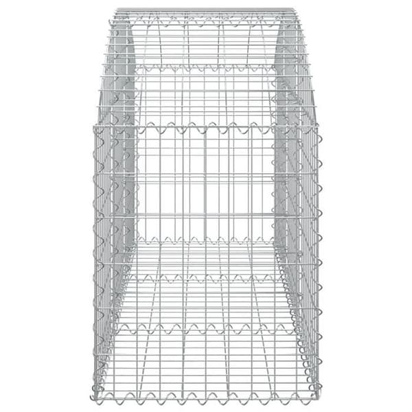 Maison Exclusive - Båge av gabionkorgar 150x50x60/80 cm Galvaniserat stål silver-