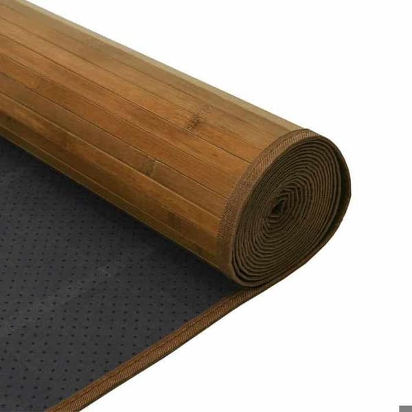 Maison Exclusive - Suorakulmainen ruskea matto 60x400 cm bambusta