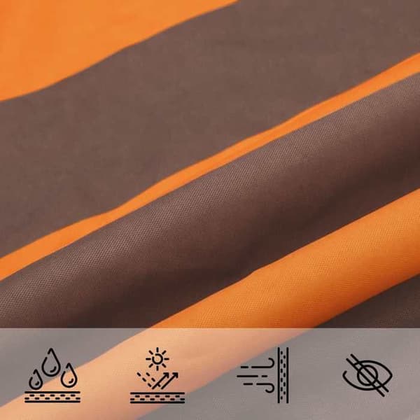 Maison Exclusive - Orange och brun skuggduk 5 x 7 m 100 % polyester Oxford