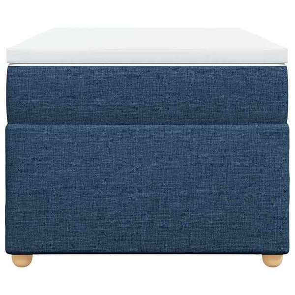 Maison Exclusive - Seng med lameller og madras Blå 100x200 cm Stof