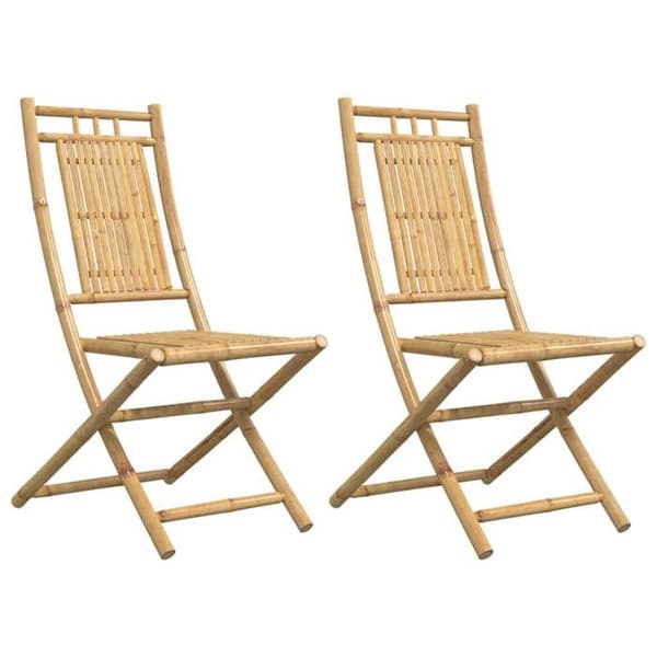 Maison Exclusive - Fällbara stolar (set om 2) 46 x 66 x 99 cm i bambu