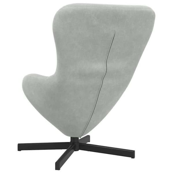 Maison Exclusive - Æg stol Lys grå 63 x 73 x 90 cm Velour Ljusgrått