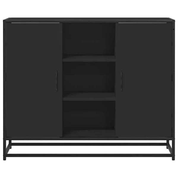 Maison Exclusive - Buffé svart 92x35x76 cm ingenjörsträ