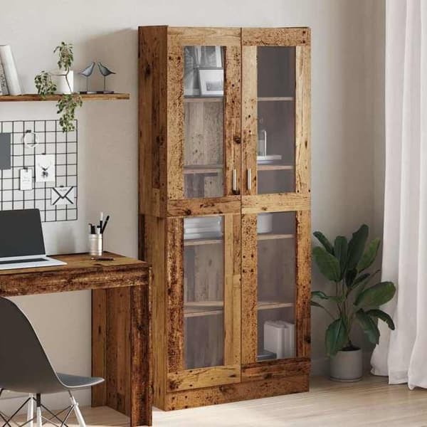 Maison Exclusive - Buffé hög gammalt trä 82,5x30,5x185 cm ingenjörsträ
