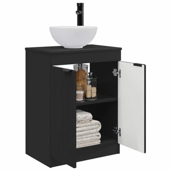 Maison Exclusive - Badeværelsesmøbel med sort vask 54 x 35 x 83 cm