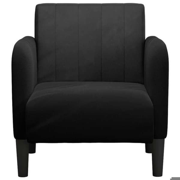 Stol - EKSKLUSIV HUS - 54 cm - Sort - Velour - Armlæn Svart