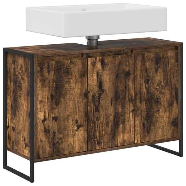Maison Exclusive - Badeværelsesskab Røget Eg 90 x 30 x 60 cm