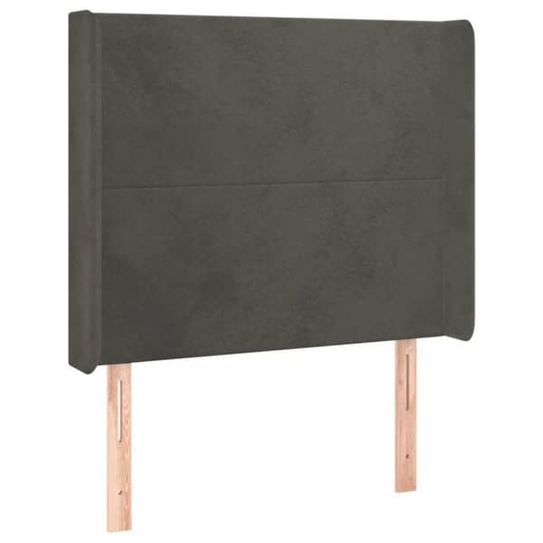 Maison Exclusive - LED-päätyharso Tummanharmaa 93x16x118/128 cm Sametti mörkgrå