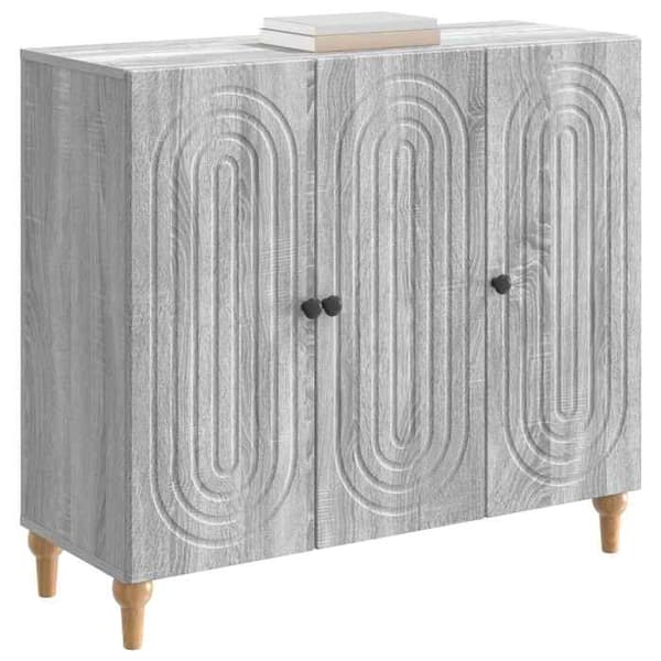 Maison Exclusive - Buffé Sonoma grå 89 x 34,5 x 80 cm Ingenjörsträ