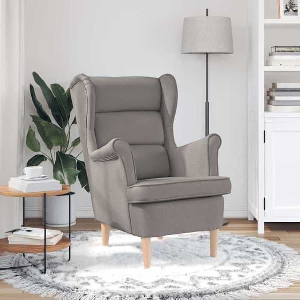Stol - EKSKLUSIV HUS - 74x84x100 cm - Polyesterstof - Blødt polstring - Farve taupe mol