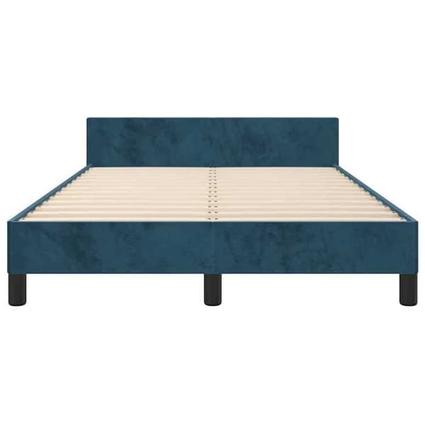 Maison Exclusive - Sängram utan madrass mörkblå 120x200 cm sammet