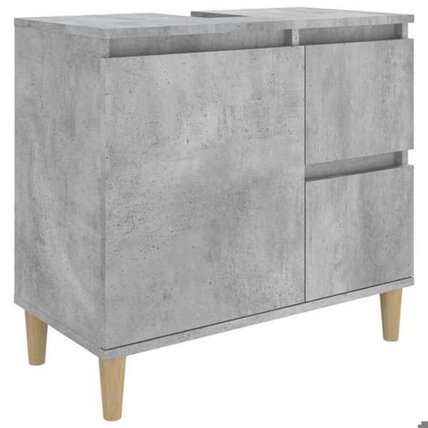Maison Exclusive - Badeværelsesskab grå beton 65x33x60 cm